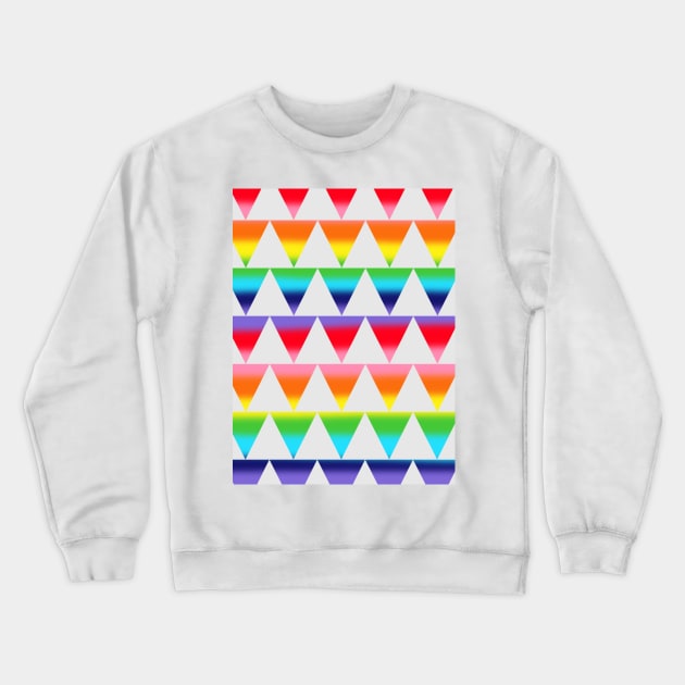 Rainbow Fade Geometric Crewneck Sweatshirt by OneThreeSix